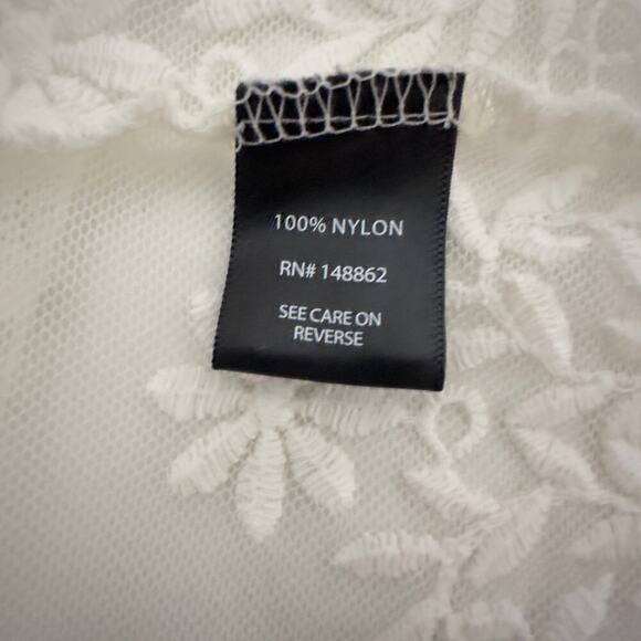 Torrid Sheer White Lace Embroidered Floral Kimono Beach Swim Coverup (1X) - Picture 10 of 11